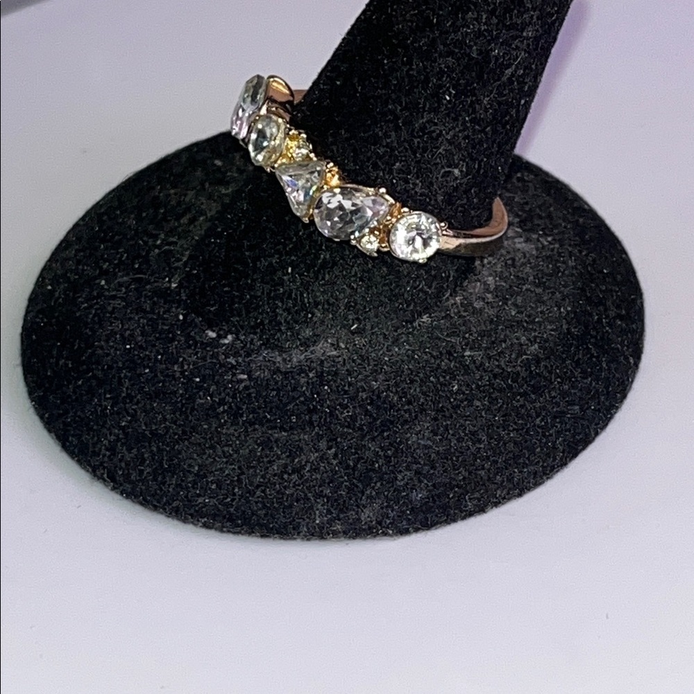 J. Crew Multi Rhinestone ring Size 8 - Picture 5 of 9